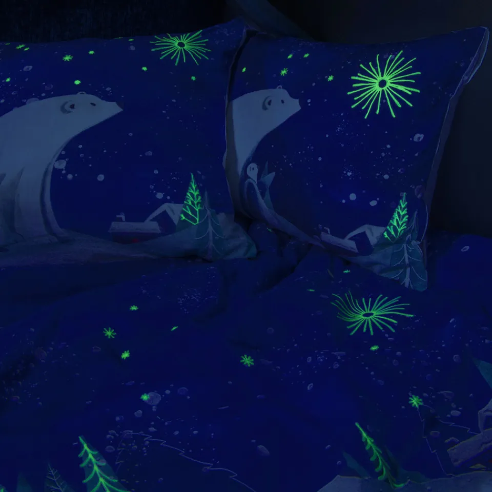 Carré Blanc Taie d'oreiller rectangulaire phosphorescente coton Stellaire enfant|Enfant Taies D'oreiller|Nouveautés Bébénew