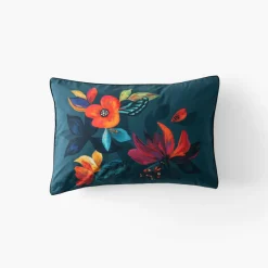 Carré Blanc Taie d'oreiller rectangulaire coton Eclats| Taies D’oreiller