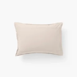 Carré Blanc Taie d'oreiller rectangulaire percale de coton Neo ficelle| Taies D’oreiller