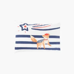 Carré Blanc Taie d'oreiller rectangulaire réversible coton biologique Ptitchic renard|Enfant Linge De Litbio|Taies D'oreiller