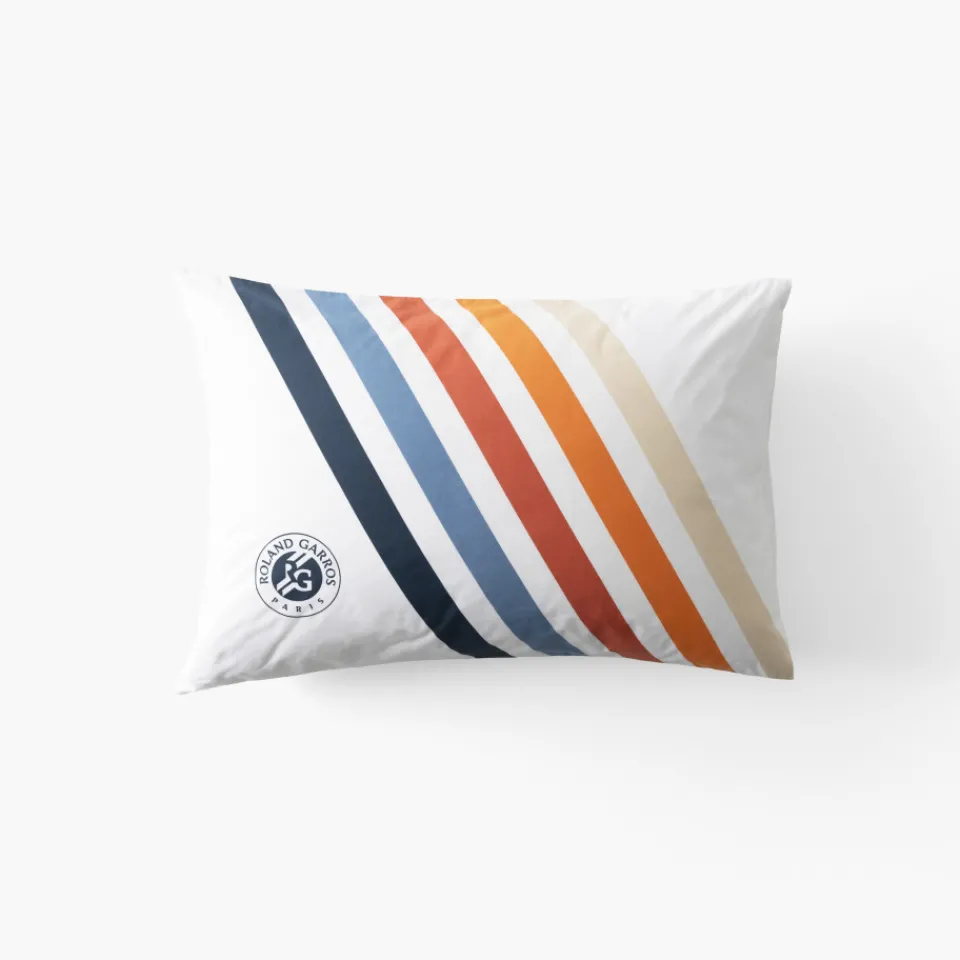 Carré Blanc Taie d'oreiller rectangulaire coton Roland Garros 2024 Ace|Homme Coffrets Cadeaux|Roland-garroscollab