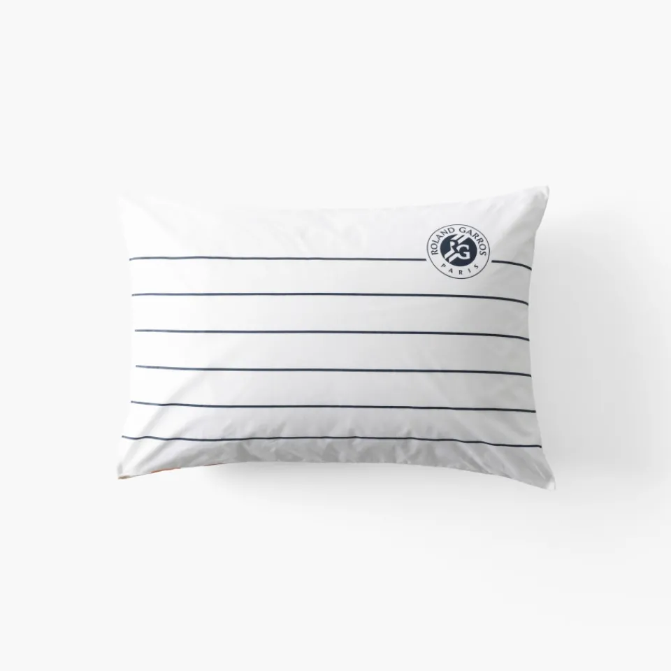 Carré Blanc Taie d'oreiller rectangulaire coton Roland Garros 2024 Ace|Homme Coffrets Cadeaux|Roland-garroscollab