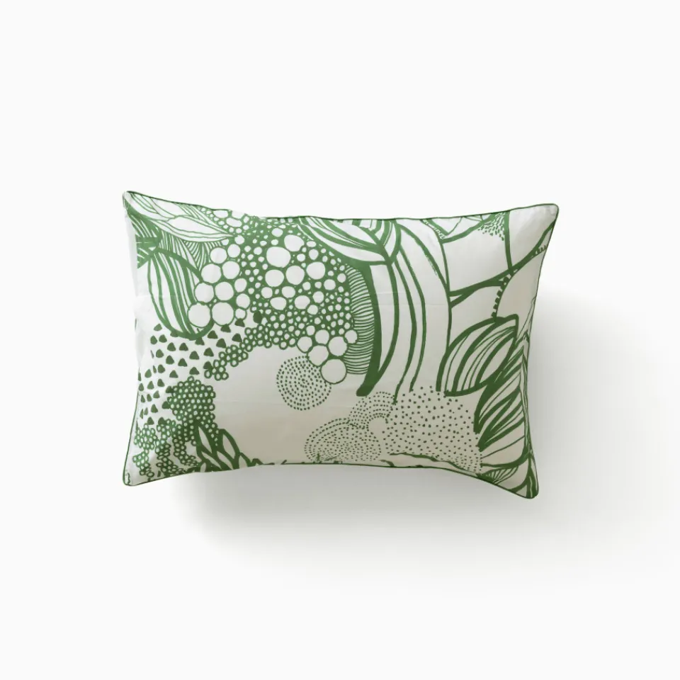 Carré Blanc Taie d'oreiller rectangulaire percale de coton bio Canopée| Taies D’oreiller