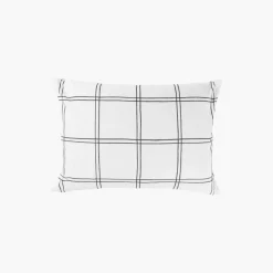 Carré Blanc Taie d'oreiller rectangulaire réversible percale de coton Grizzli|Enfant Taies D'oreiller|Taies D’oreiller