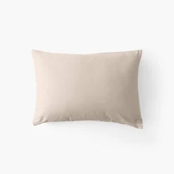 Carré Blanc Taie d'oreiller rectangulaire satin de coton bio lavé Quartz dune|Femme Coffrets Cadeaux|Taies D’oreiller