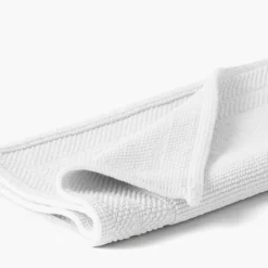 Carré Blanc Tapis de bain bouclette de coton biologique Source blanc| Tapis De Bain