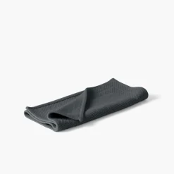 Carré Blanc Tapis de bain bouclette de coton biologique Source fusain| Tapis De Bain