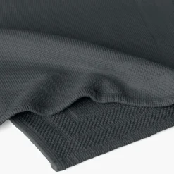 Carré Blanc Tapis de bain bouclette de coton biologique Source fusain| Tapis De Bain