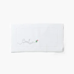 Carré Blanc Tapis de bain bouclette de coton Eloges blanc| Tapis De Bain