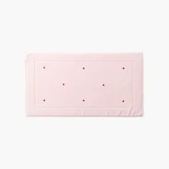 Carré Blanc Tapis de bain coton Adore dragée| Tapis De Bain