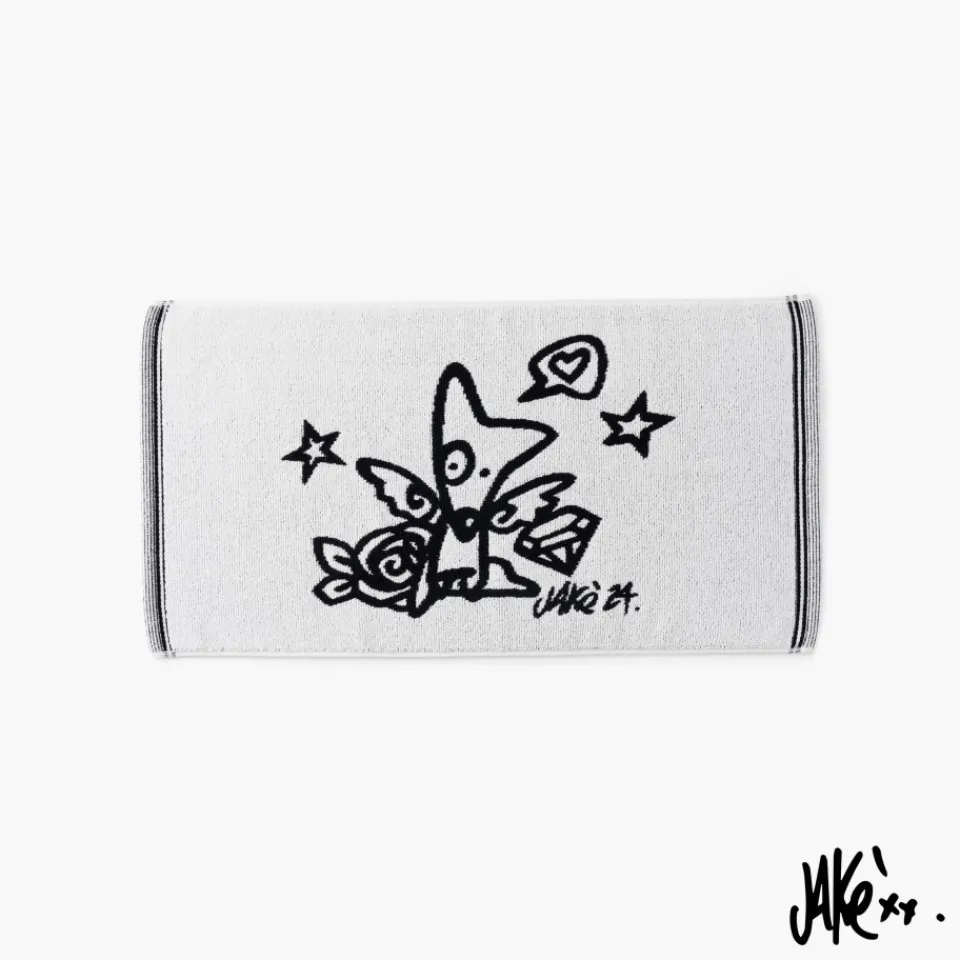 Carré Blanc Tapis de bain coton Jakè x| Tapis De Bain