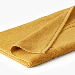 Carré Blanc Tapis de bain coton Lola II miel| Tapis De Bain