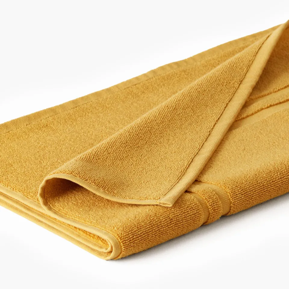 Carré Blanc Tapis de bain coton Lola II miel| Tapis De Bain