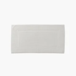 Carré Blanc Tapis de bain coton Lola II perle|Homme Coffrets Cadeaux|Tapis De Bain