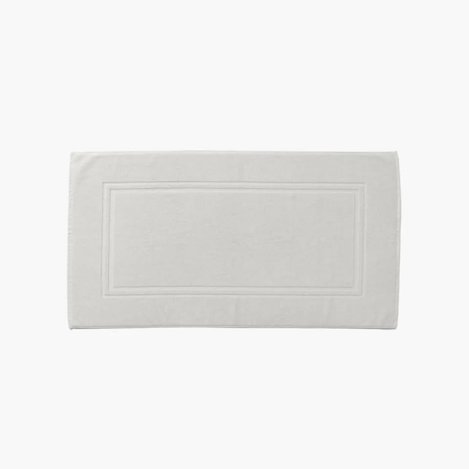 Carré Blanc Tapis de bain coton Lola II perle|Homme Coffrets Cadeaux|Tapis De Bain