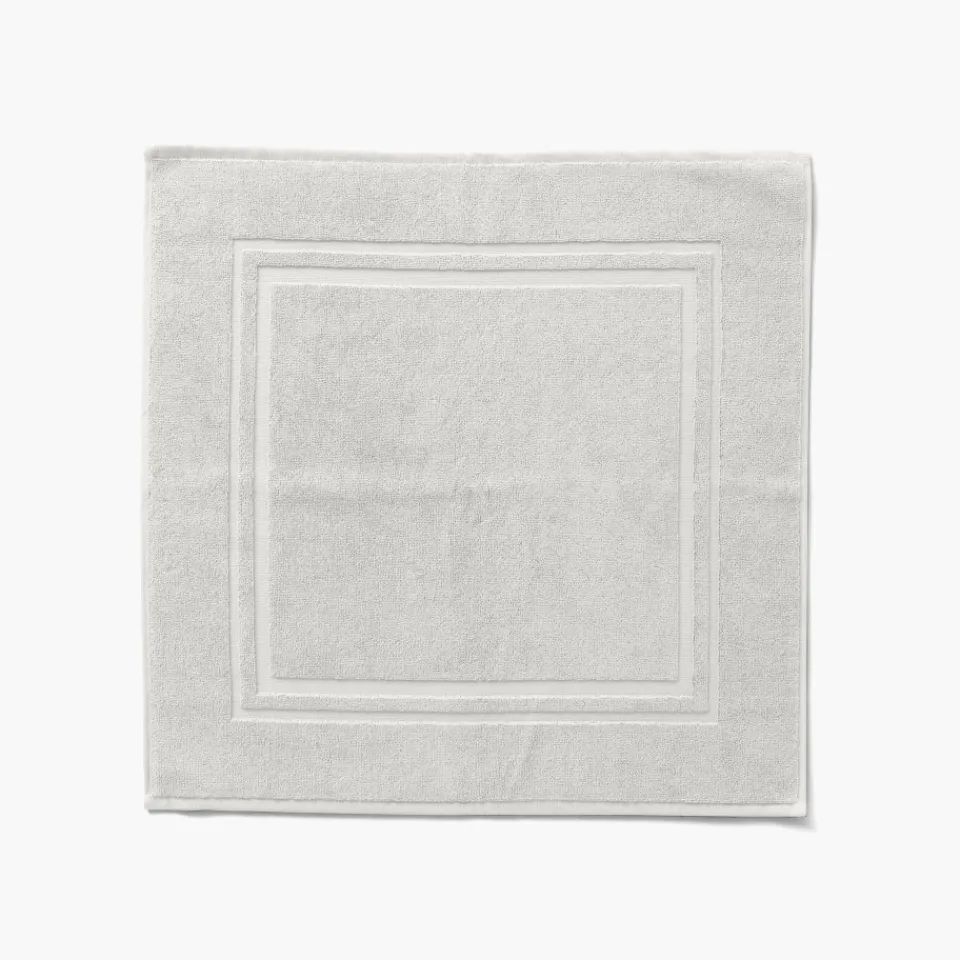 Carré Blanc Tapis de bain coton Lola II perle|Homme Coffrets Cadeaux|Tapis De Bain