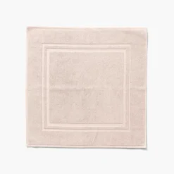 Carré Blanc Tapis de bain coton Lola II lin| Tapis De Bain