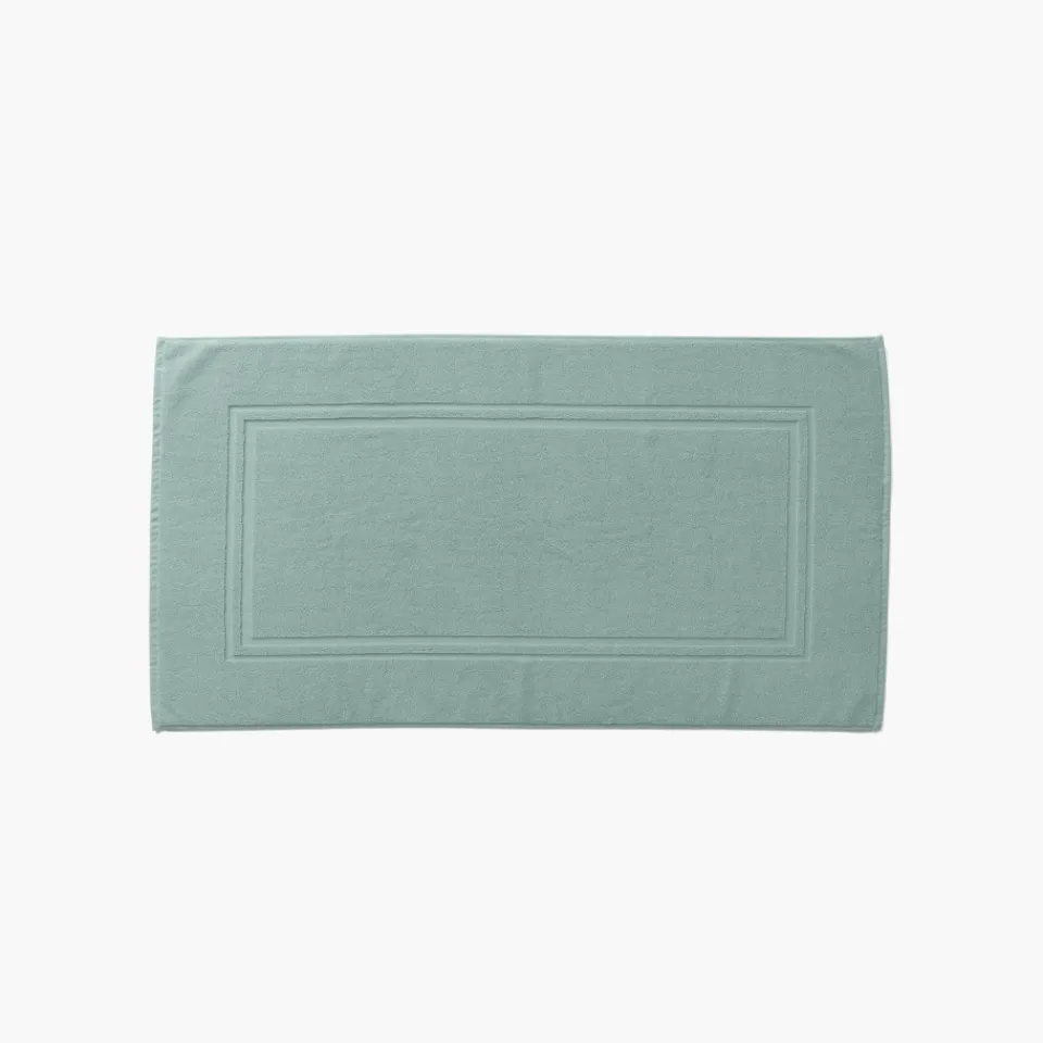 Carré Blanc Tapis de bain coton Lola II argile| Tapis De Bain