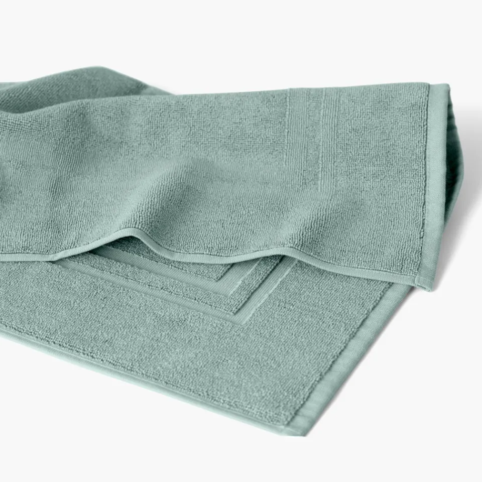 Carré Blanc Tapis de bain coton Lola II argile| Tapis De Bain