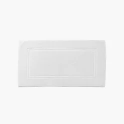 Carré Blanc Tapis de bain coton Lola II blanc| Tapis De Bain