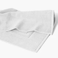 Carré Blanc Tapis de bain coton Lola II blanc| Tapis De Bain