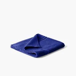 Carré Blanc Tapis de bain coton Lola II cobalt| Tapis De Bain