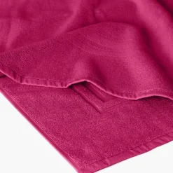 Carré Blanc Tapis de bain coton Lola II framboise| Tapis De Bain