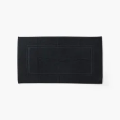 Carré Blanc Tapis de bain coton Lola II noir| Tapis De Bain