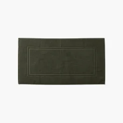 Carré Blanc Tapis de bain coton Lola II vert kaki|Homme Coffrets Cadeaux|Tapis De Bain