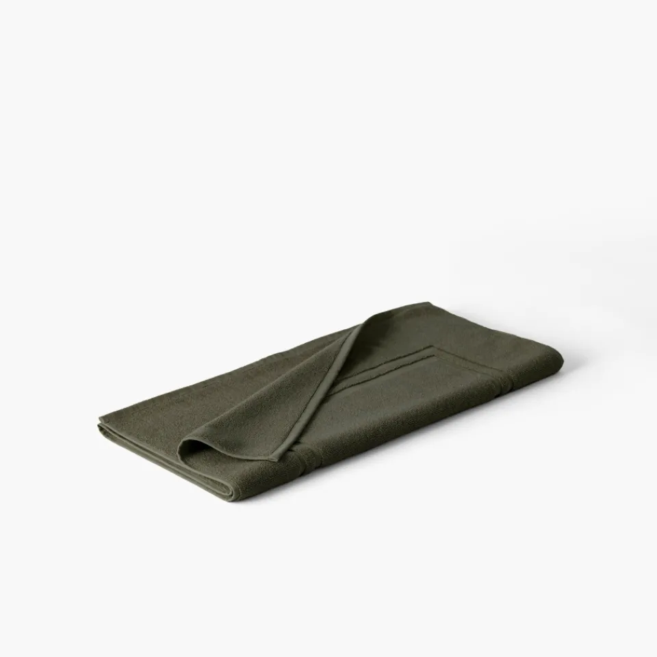 Carré Blanc Tapis de bain coton Lola II vert kaki|Homme Coffrets Cadeaux|Tapis De Bain