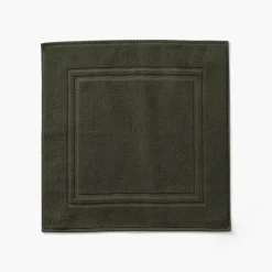 Carré Blanc Tapis de bain coton Lola II vert kaki|Homme Coffrets Cadeaux|Tapis De Bain