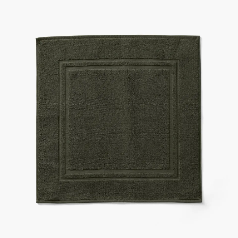 Carré Blanc Tapis de bain coton Lola II vert kaki|Homme Coffrets Cadeaux|Tapis De Bain