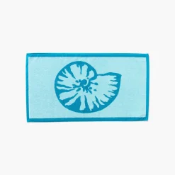 Carré Blanc Tapis de bain coton Récif lagon| Tapis De Bain