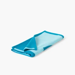 Carré Blanc Tapis de bain coton Récif lagon| Tapis De Bain