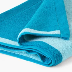 Carré Blanc Tapis de bain coton Récif lagon| Tapis De Bain