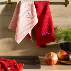 Carré Blanc Torchon coton nid d'abeille Aime nude|Femme Torchons & Essuie-mains|Coffrets Cadeaux