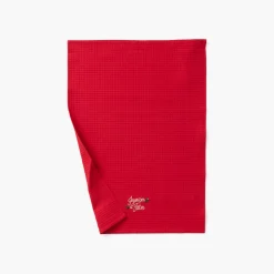 Carré Blanc Torchon coton nid d'abeille Tradition rouge| Torchons & Essuie-mains