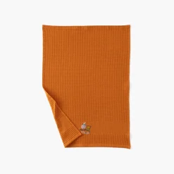 Carré Blanc Torchon coton nid d'abeille Tcafé rouille| Torchons & Essuie-mains