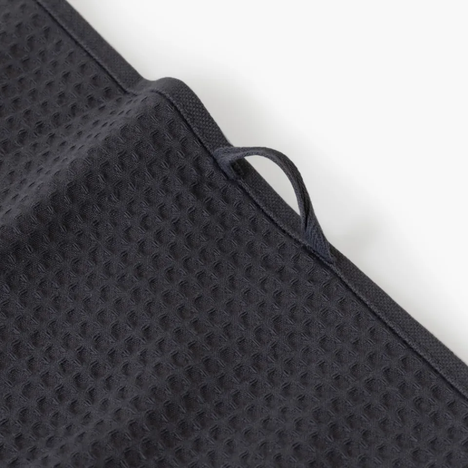 Carré Blanc Torchon de cuisine coton Signature charbon| Torchons & Essuie-mains