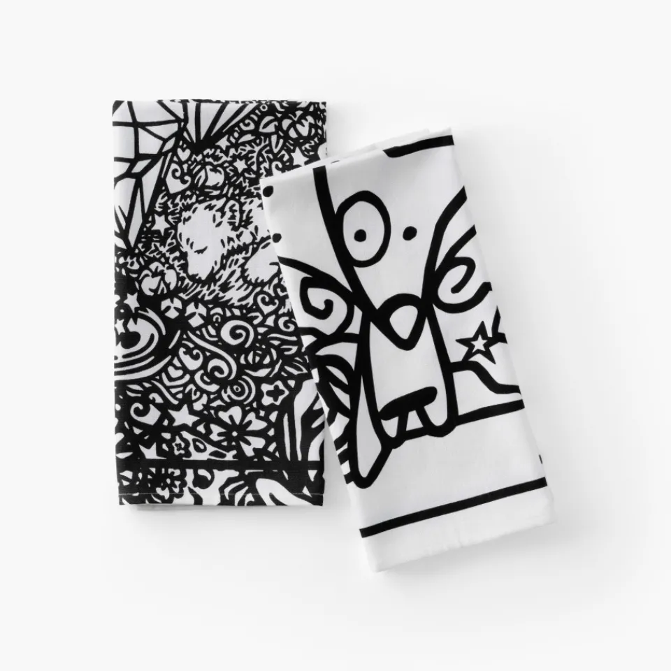 Carré Blanc Torchon de cuisine coton Jakè x|Homme Torchons & Essuie-mains|Coffrets Cadeaux