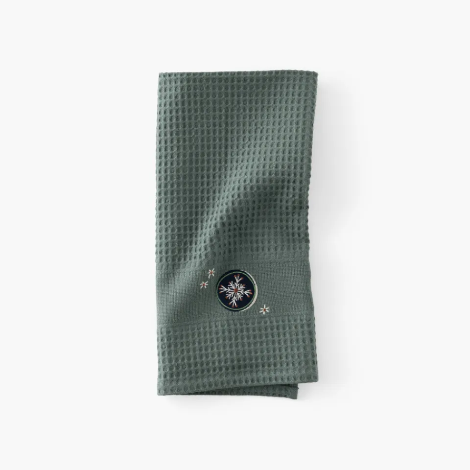 Carré Blanc Torchon de cuisine coton Sweet vert sapin|Femme Torchons & Essuie-mains|Coffrets Cadeaux
