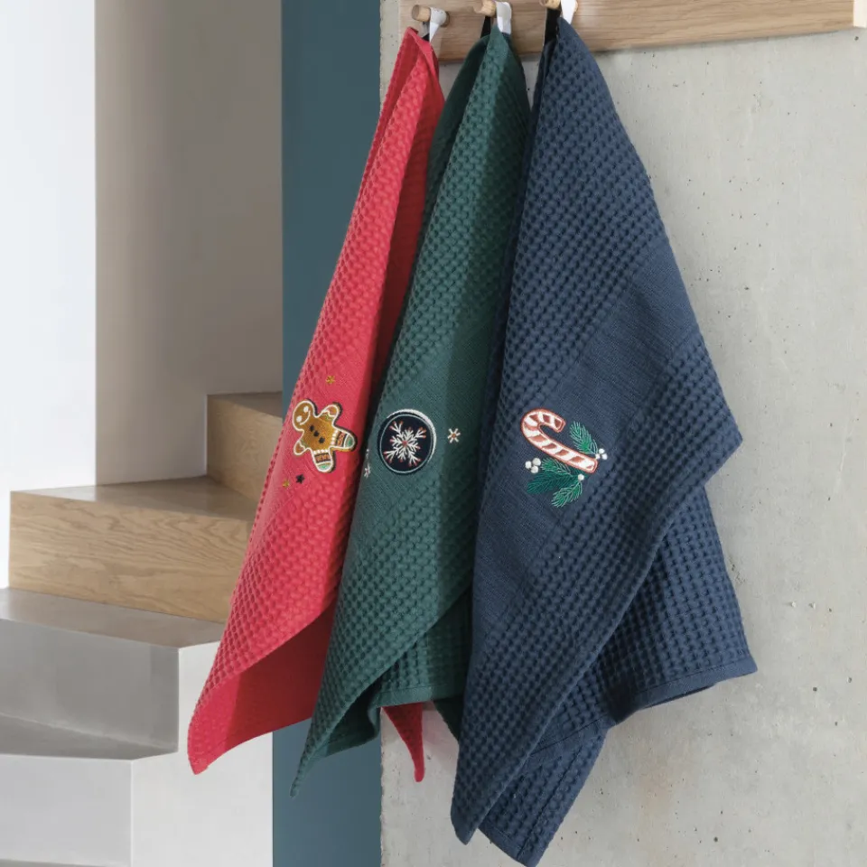 Carré Blanc Torchon de cuisine coton Sweet vert sapin|Femme Torchons & Essuie-mains|Coffrets Cadeaux