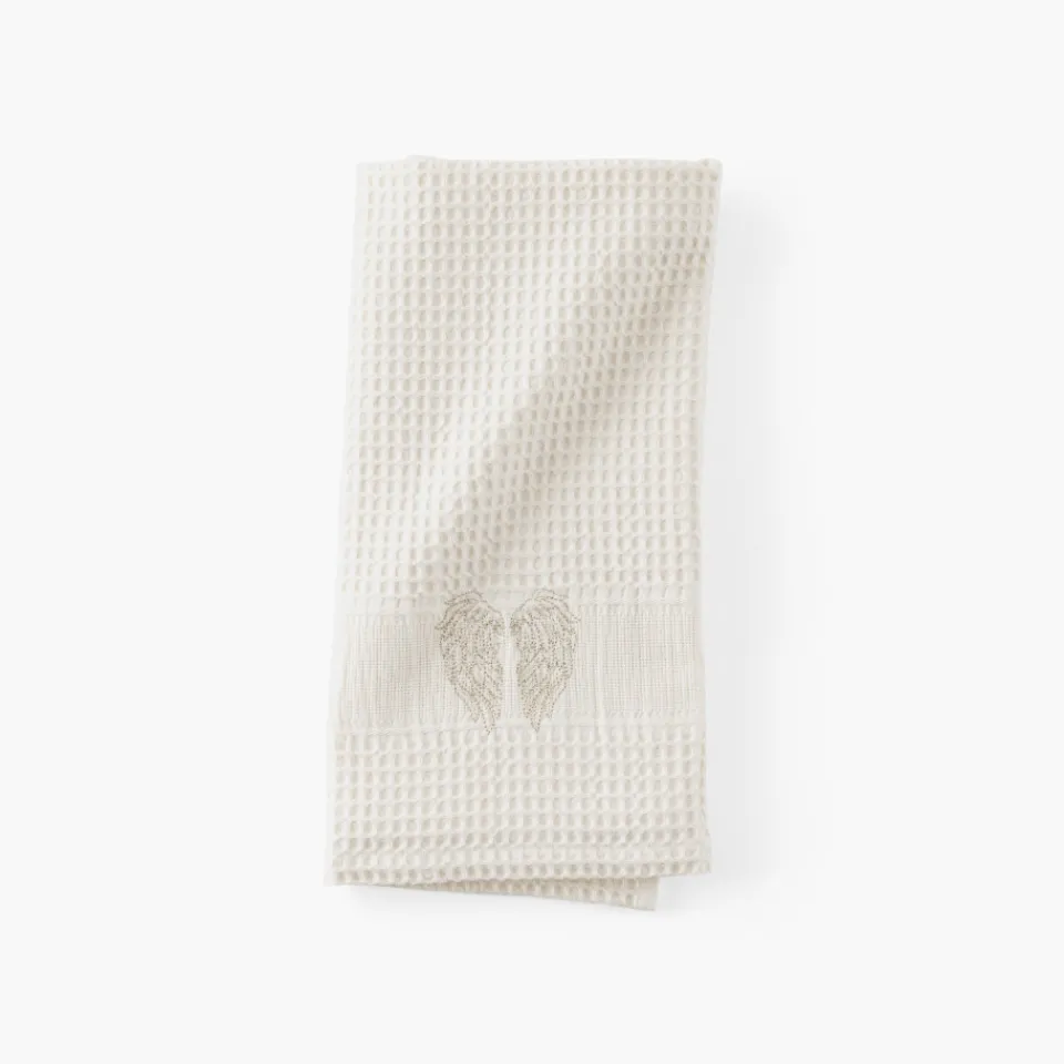Carré Blanc Torchon de cuisine coton Angel écru|Femme Torchons & Essuie-mains|Coffrets Cadeaux