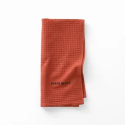 Carré Blanc Torchon de cuisine coton Signature terre cuite| Torchons & Essuie-mains